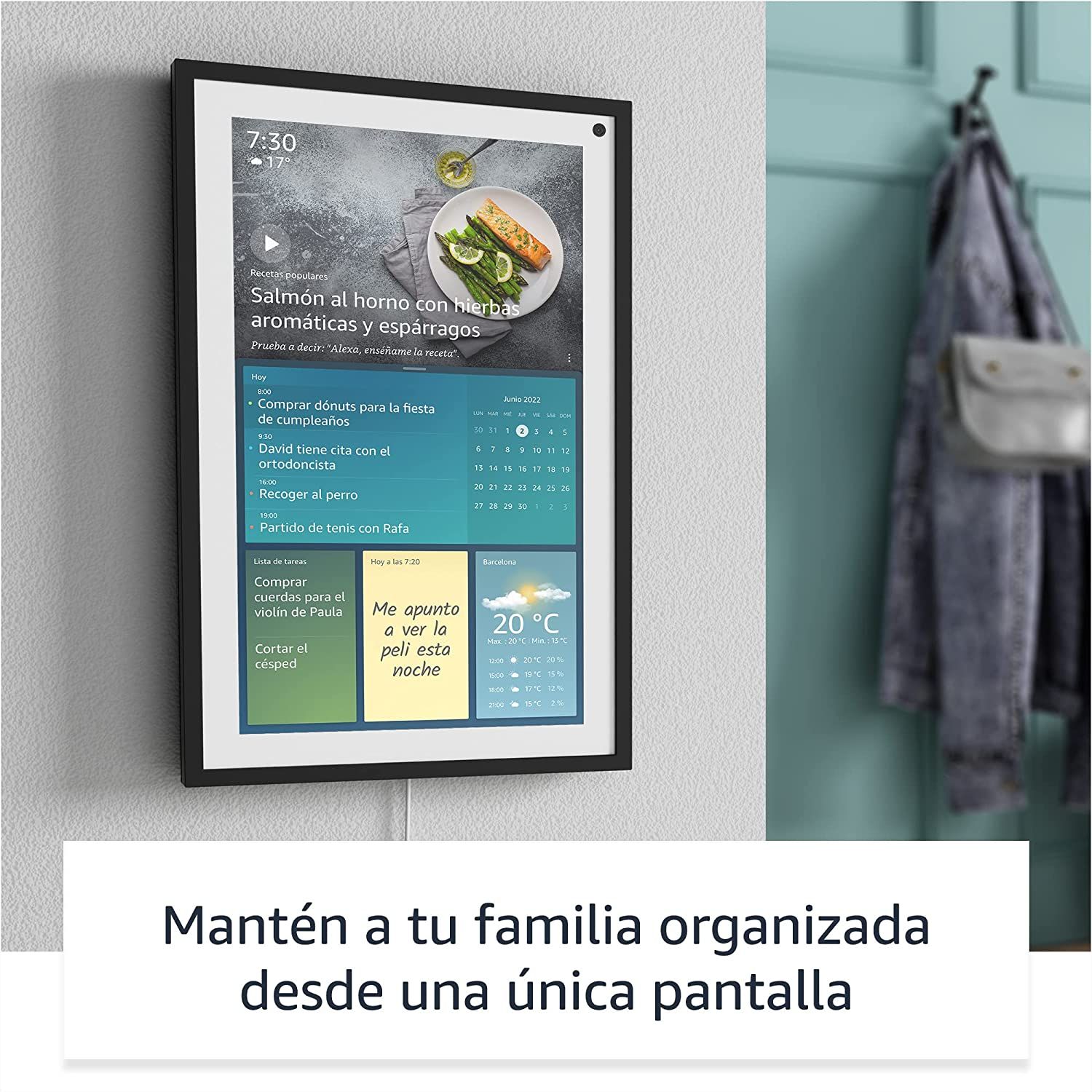 Echo Show 15 | Pantalla inteligente Full HD de 15,6" con Alexa y Fire TV integrado